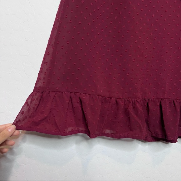 LULU’S Favorite Daydream Swiss Dot Babydoll Mini Dress. Size Small - Picture 8 of 12